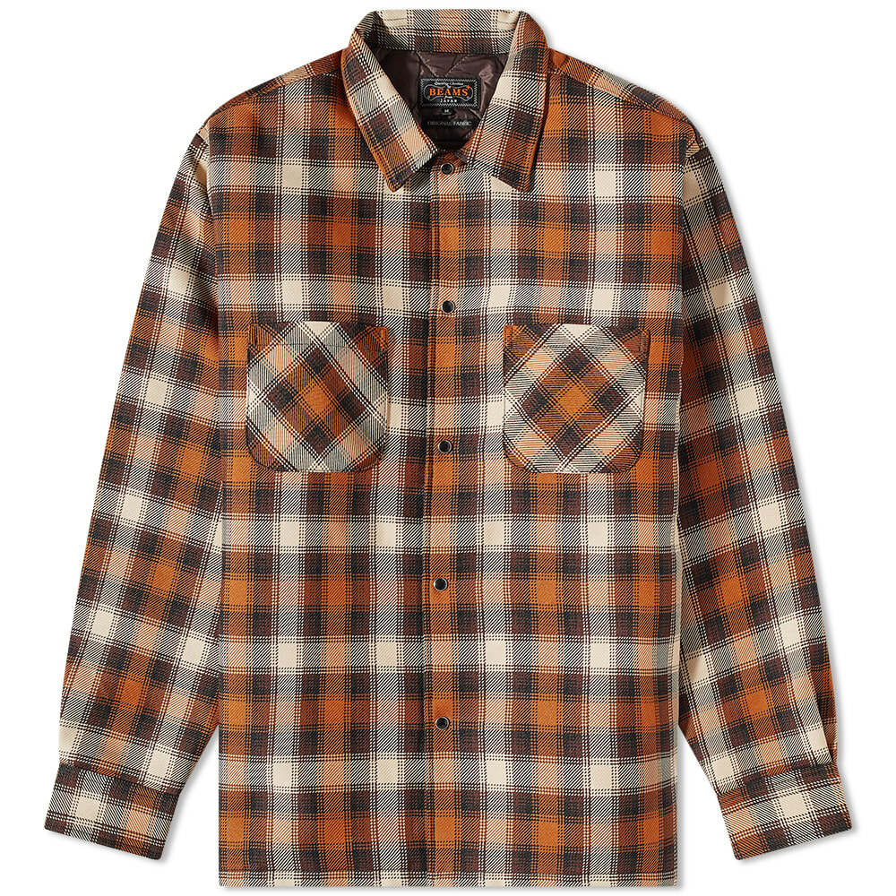 Beams Plus Men's Ombre Check Mechanics Jacket in Mustard Beams Plus