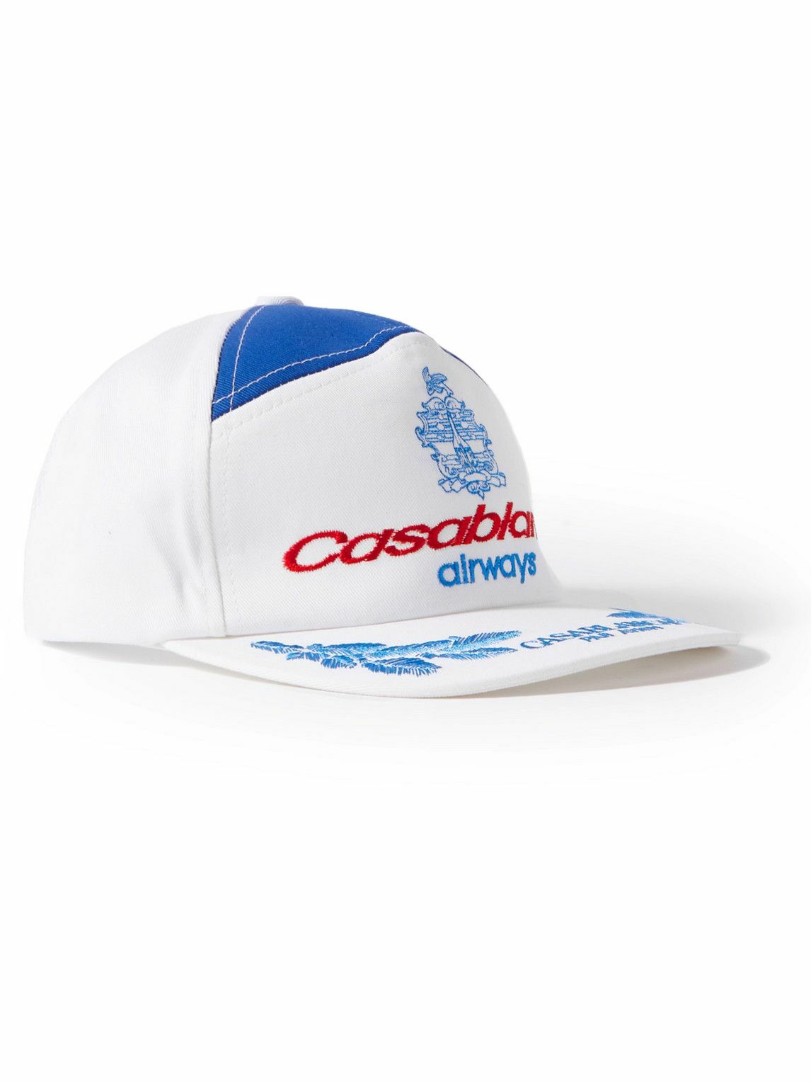 Photo: Casablanca - Logo-Embroidered Organic Cotton-Twill and Mesh Baseball Cap