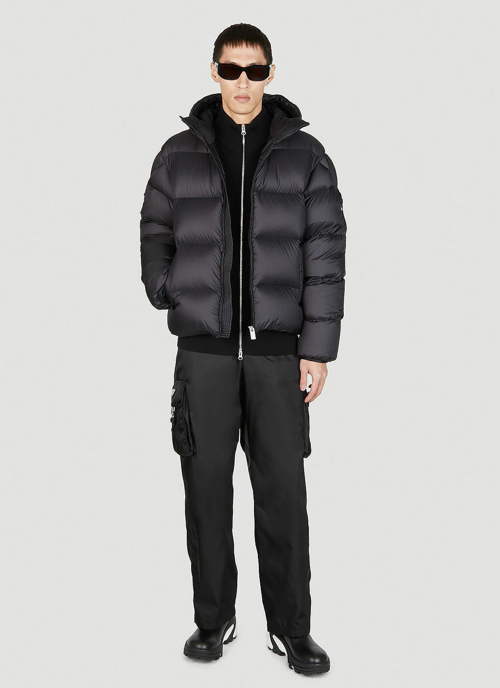 6 Moncler 1017 ALYX SM - Apody Hooded Puffer Jacket in Black