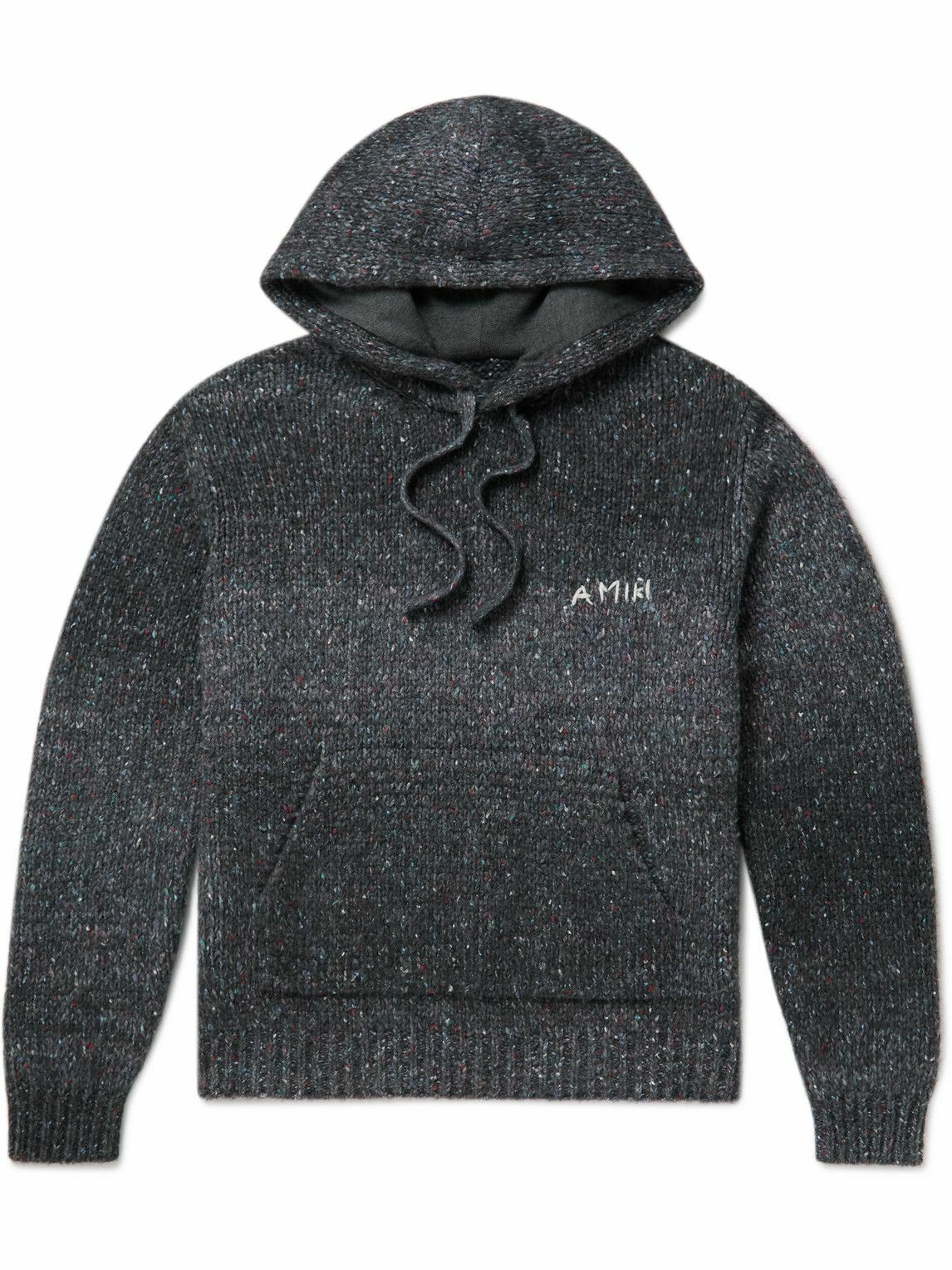 Amiri Hoodie AMI logo embroidered hooded sweater with holes main image 0