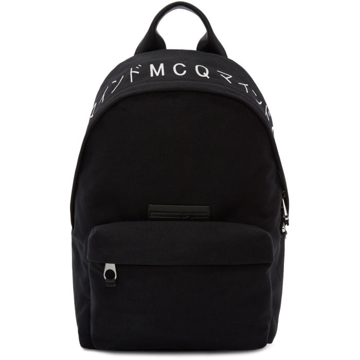 McQ Alexander McQueen Black Canvas Classic Backpack McQ Alexander McQueen