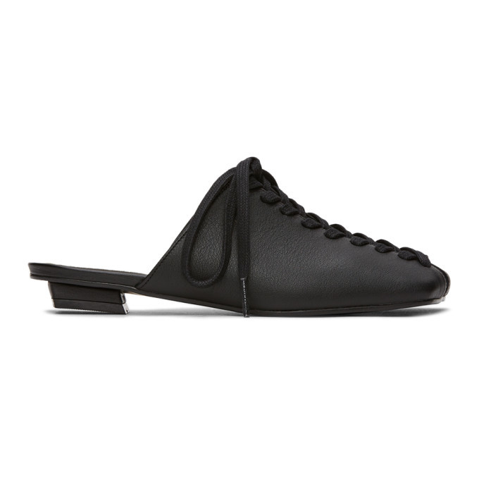 Photo: Flat Apartment Black Lace-Up Loafers