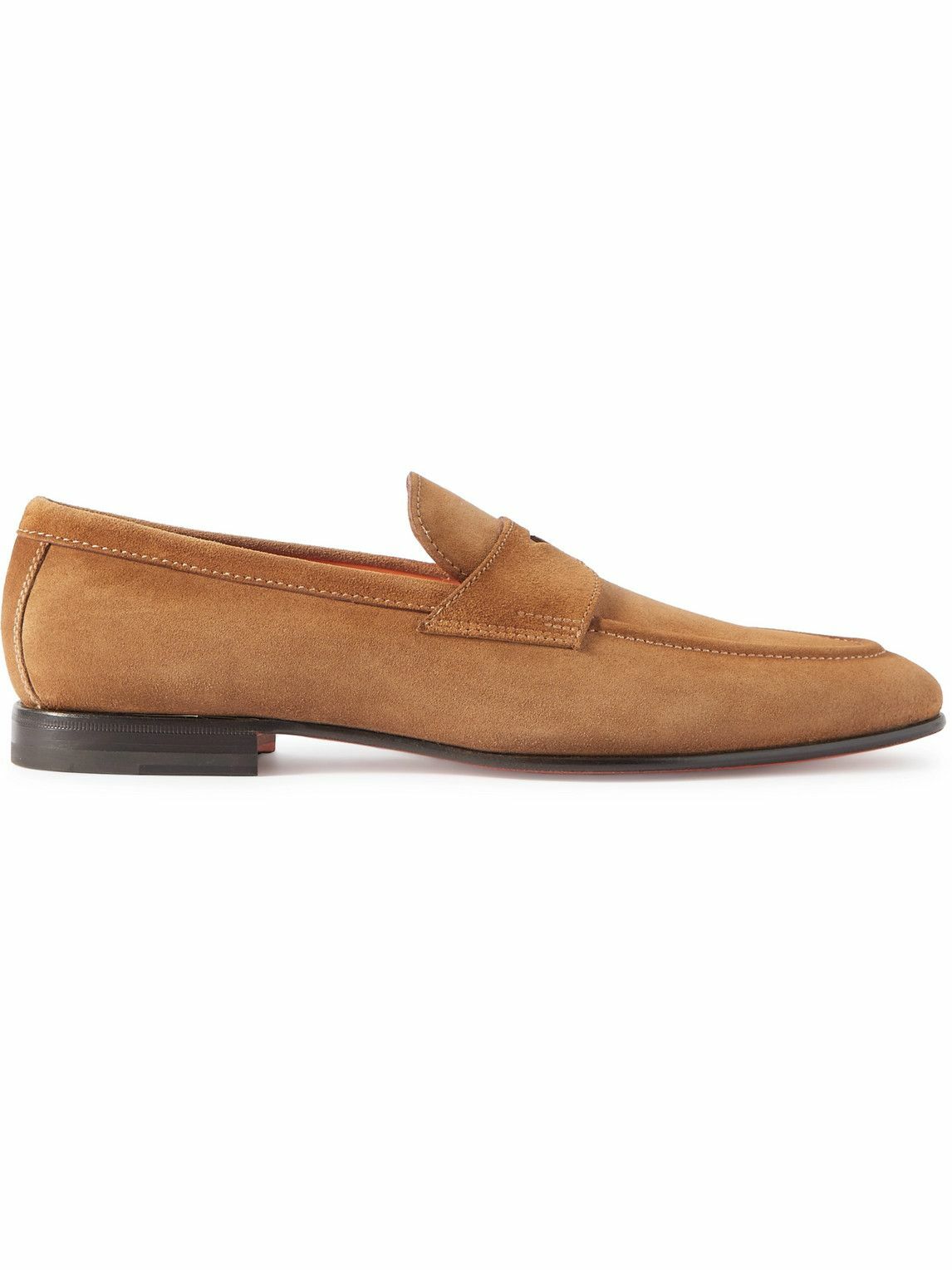 Santoni - Damages Suede Loafers - Brown Santoni