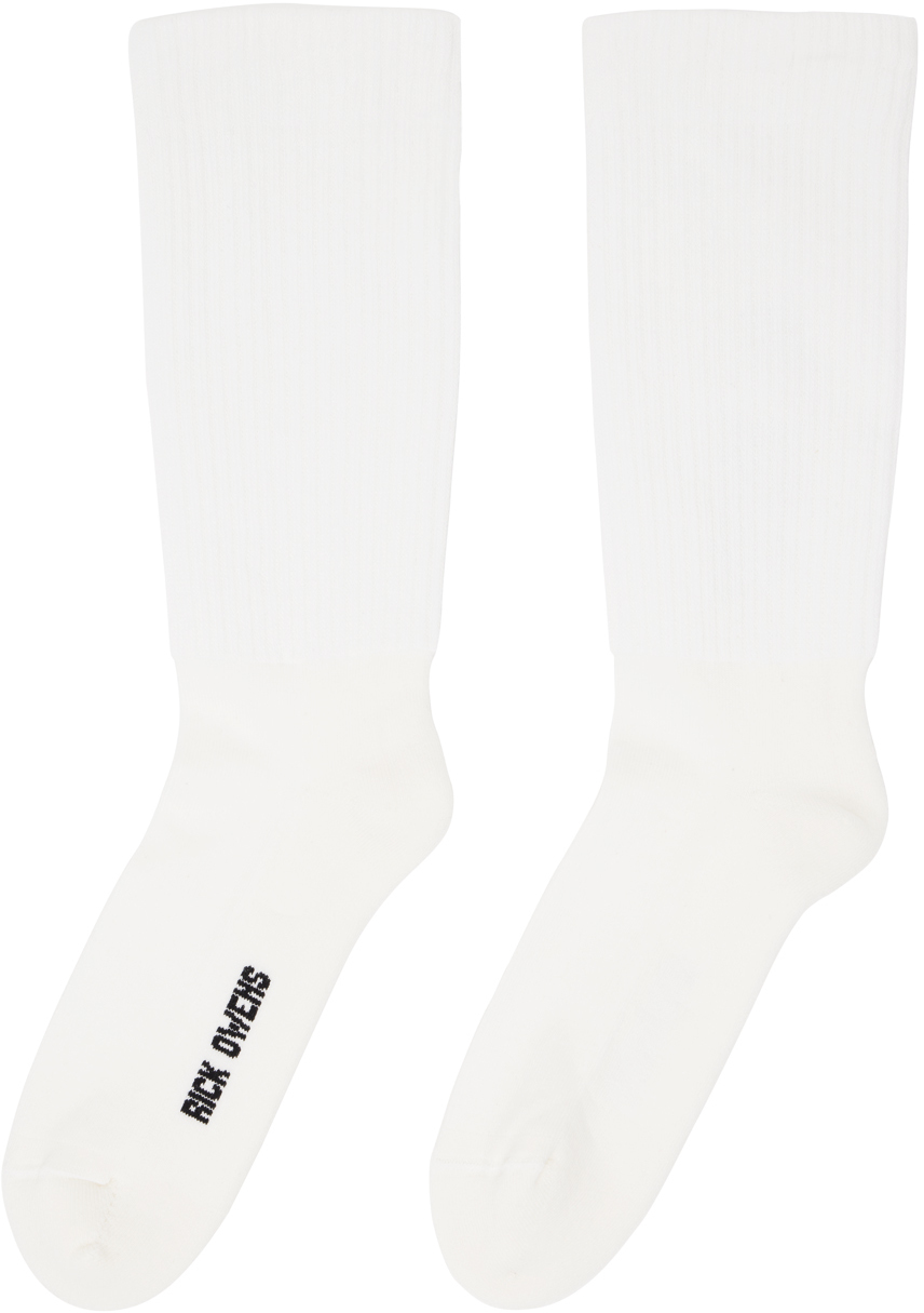 Rick Owens OffWhite MidCalf Socks Rick Owens