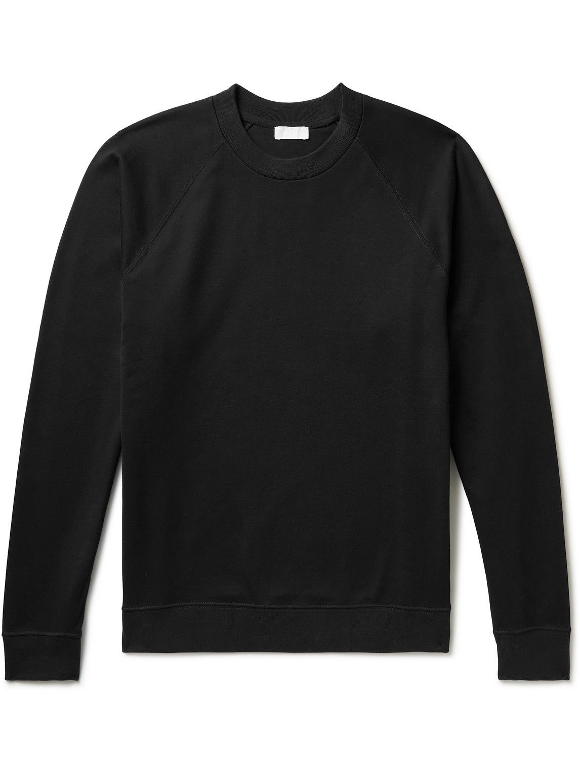 Sunspel - Sea Island Cotton-Jersey Sweatshirt - Black Sunspel