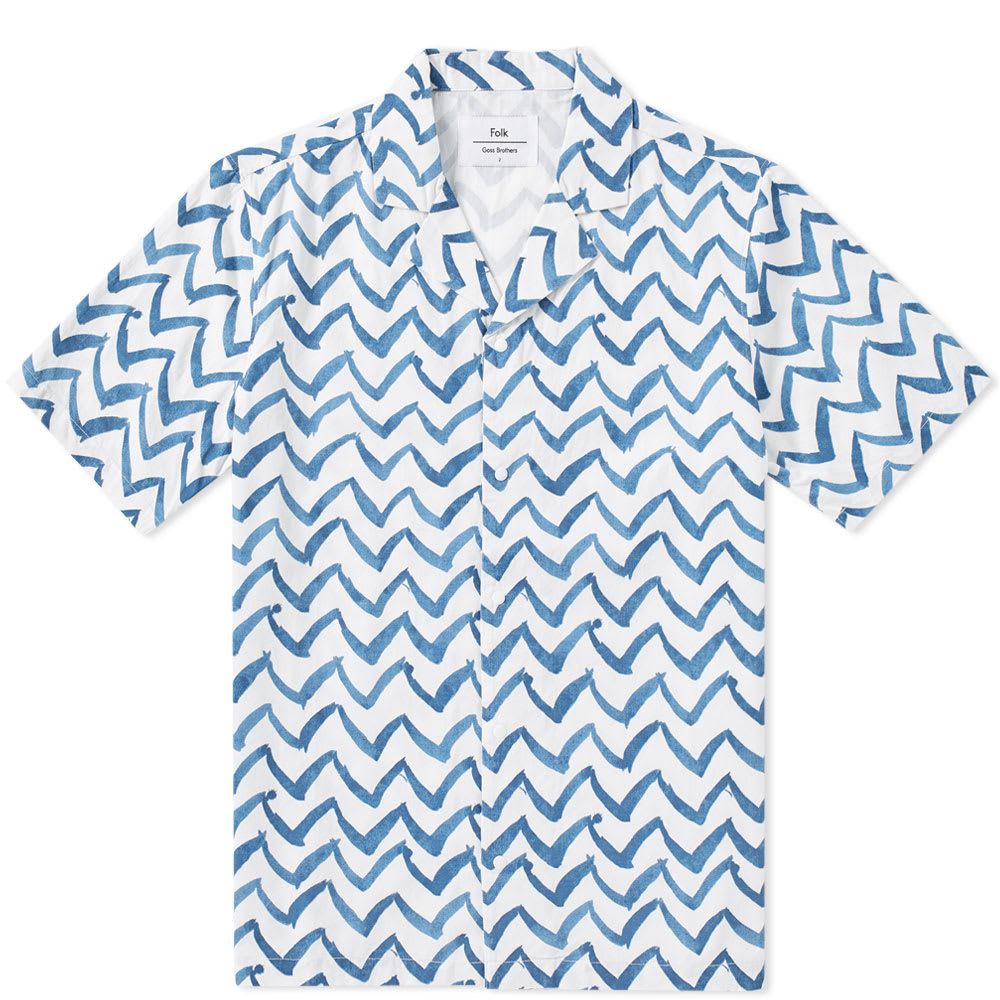 Folk x Goss Brothers Blue Lines Rab Shirt Folk