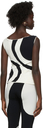Paula Canovas Del Vas Black & White Off-The-Shoulder T-Shirt