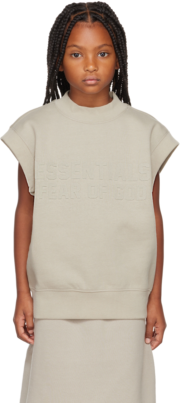 Essentials Kids Gray Mock Neck Vest Essentials