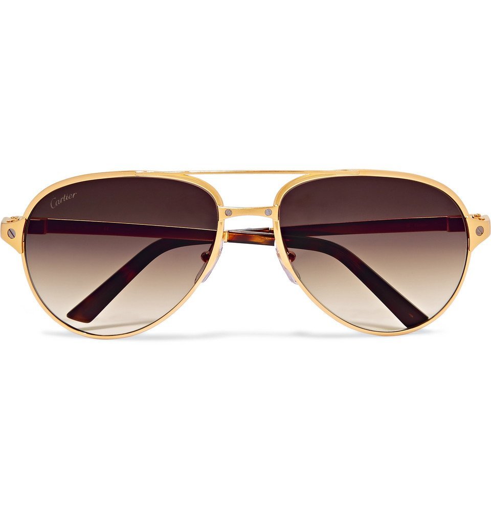 cartier santos sunglasses gold