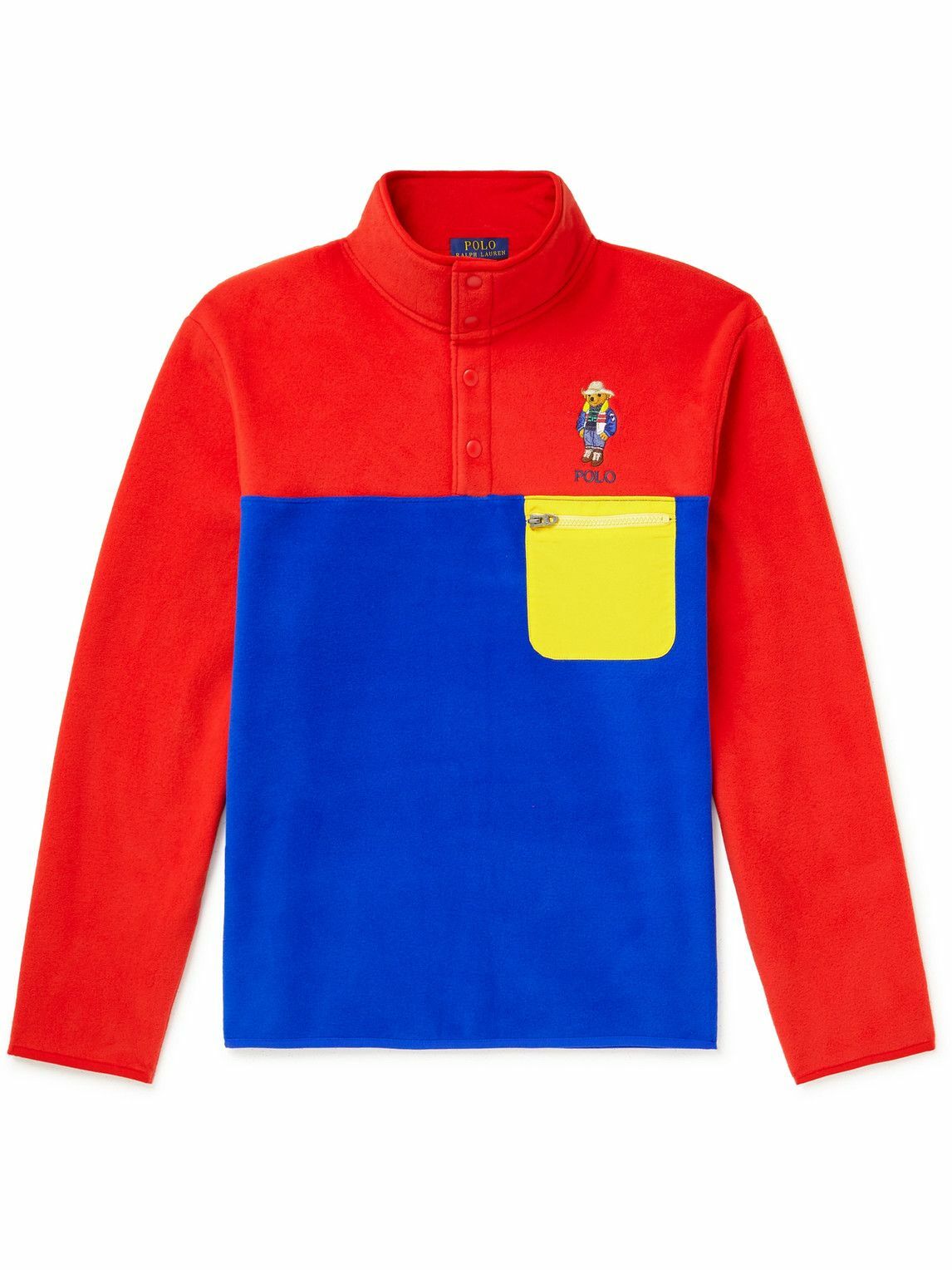 Polo Ralph Lauren - Colour-Block Shell-Trimmed Half-Zip Sweatshirt ...