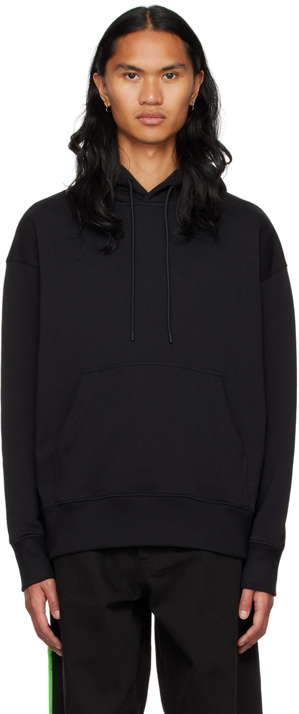 MSGM Black Drawstring Hoodie MSGM