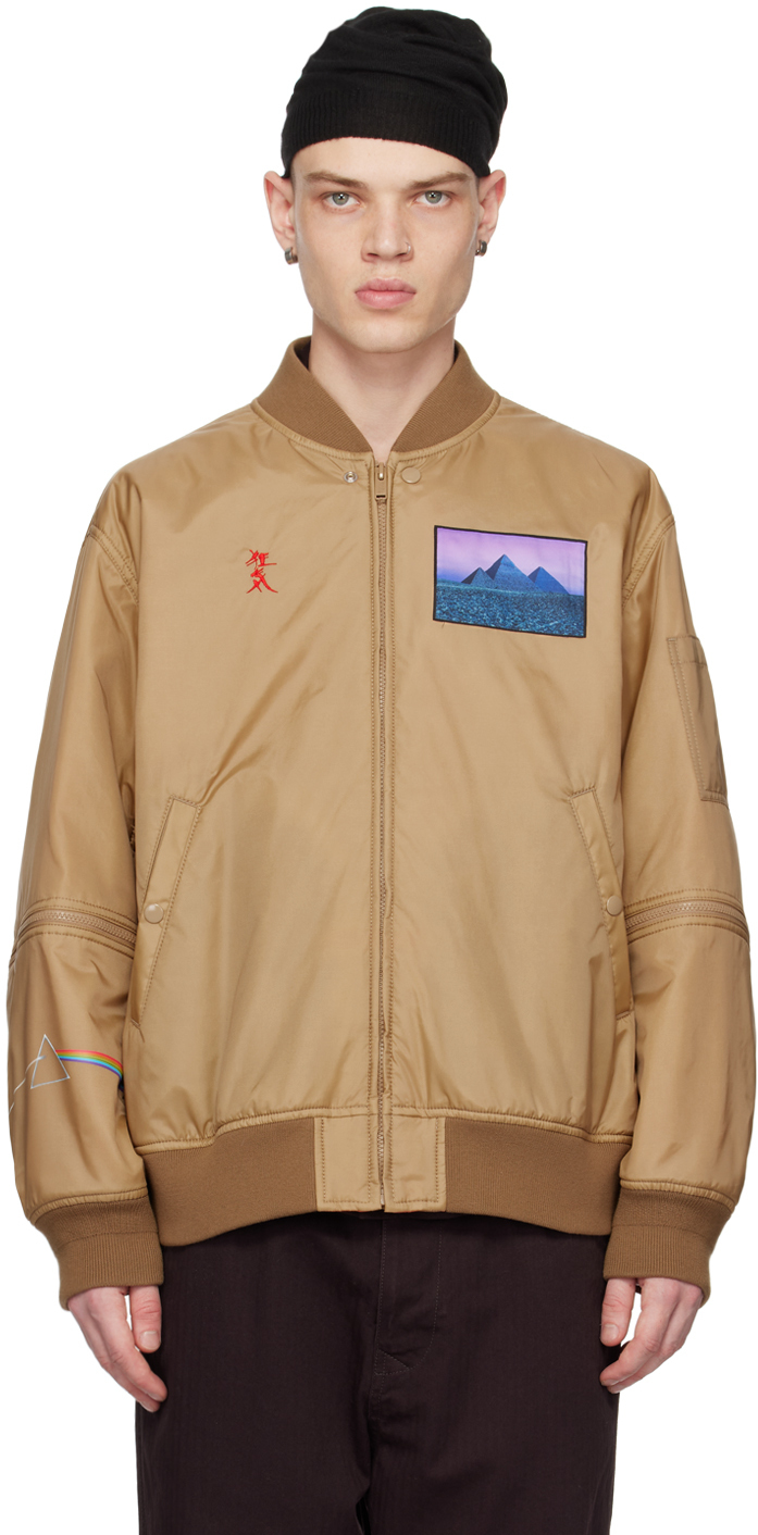 Undercover Beige Graphic Bomber Jacket Undercover
