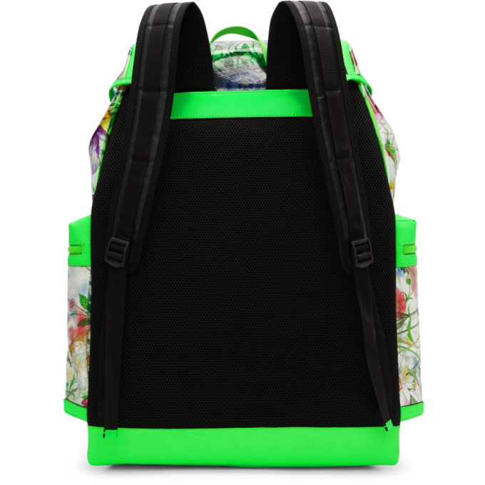 Gucci Green Clear Flowers Backpack Gucci