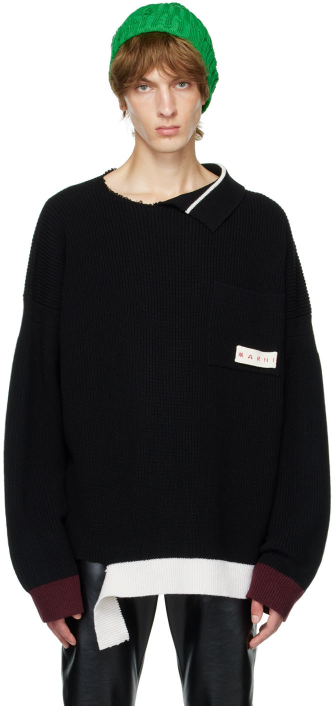 Marni Black Virgin Wool Sweater Marni