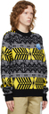 Rassvet Black & Yellow Jacquard Angry Sun Sweater