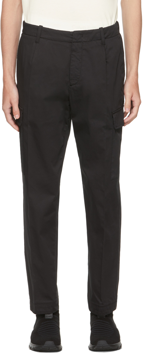 Z Zegna Black Cotton Cargo Pants Z Zegna