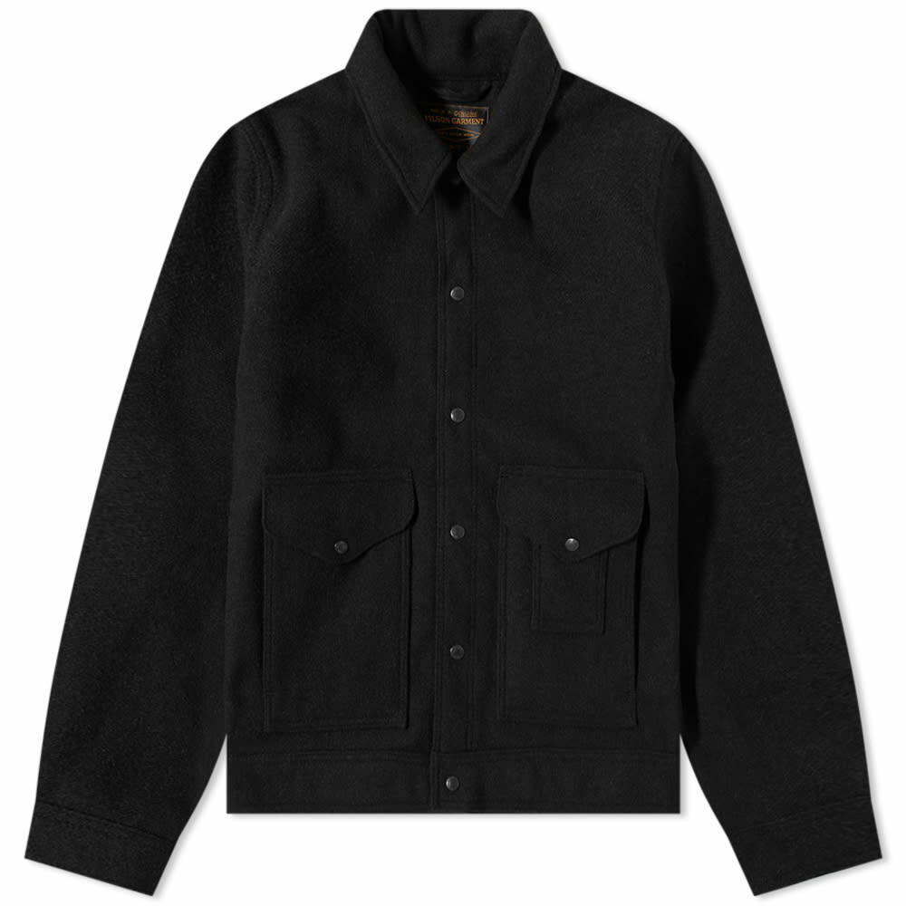 Filson Men's Mackinaw Wool Work Jacket in Black Filson