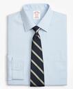 Brooks Brothers Men's Madison Relaxed-Fit Dress Shirt, Non-Iron Triple Check | Light Blue