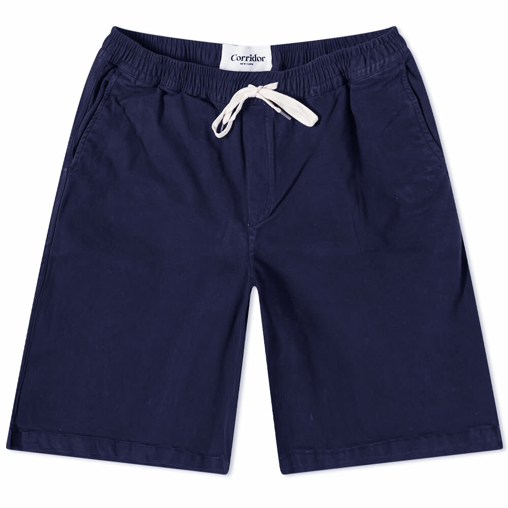 Corridor Men's Twill Drawstring Short in Navy Corridor