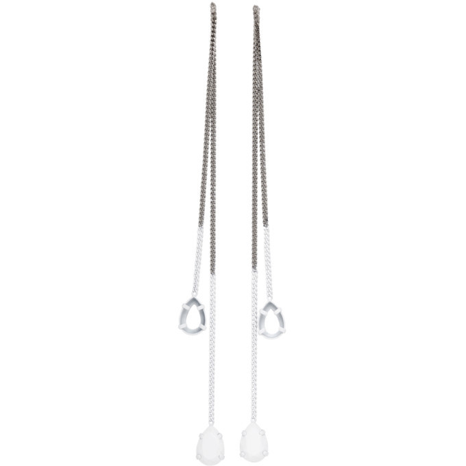 stone chain earrings