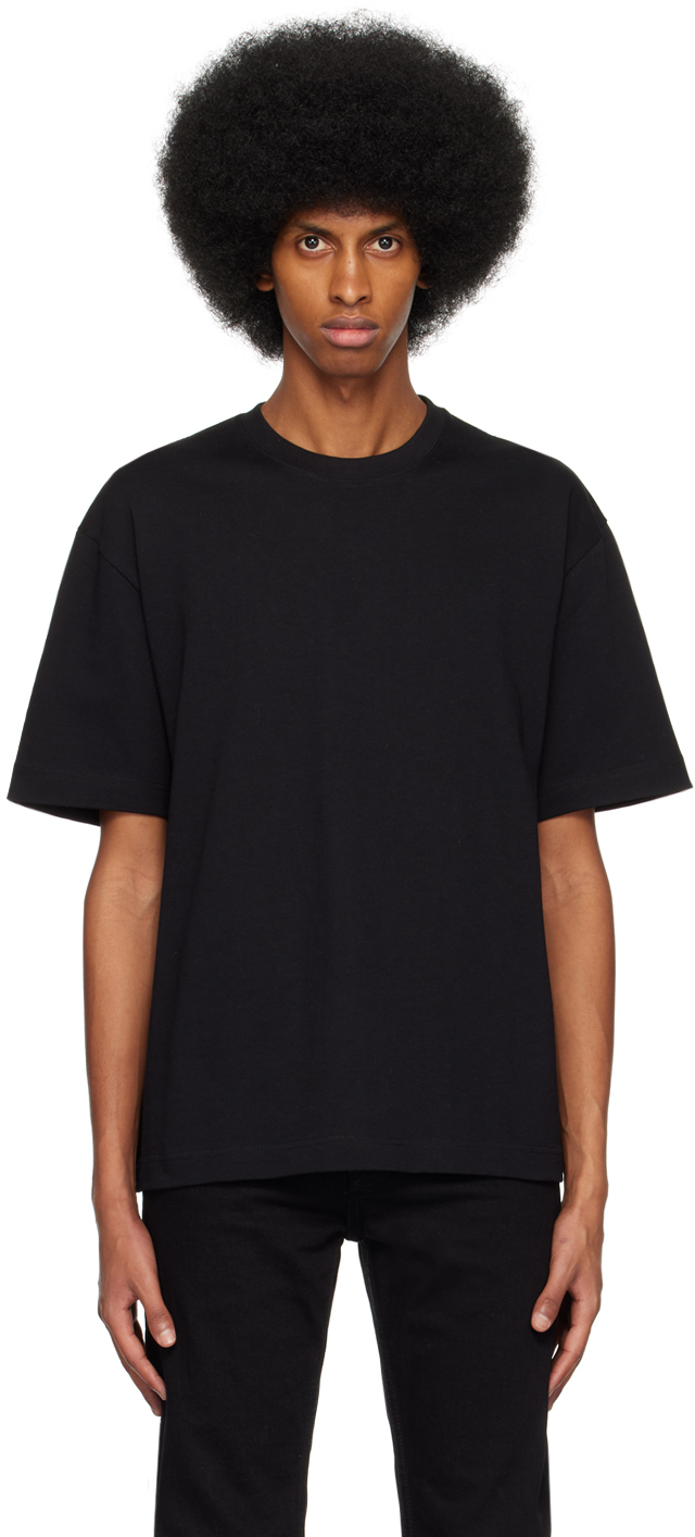 Filippa K Black Heavy Crewneck T-Shirt Filippa K