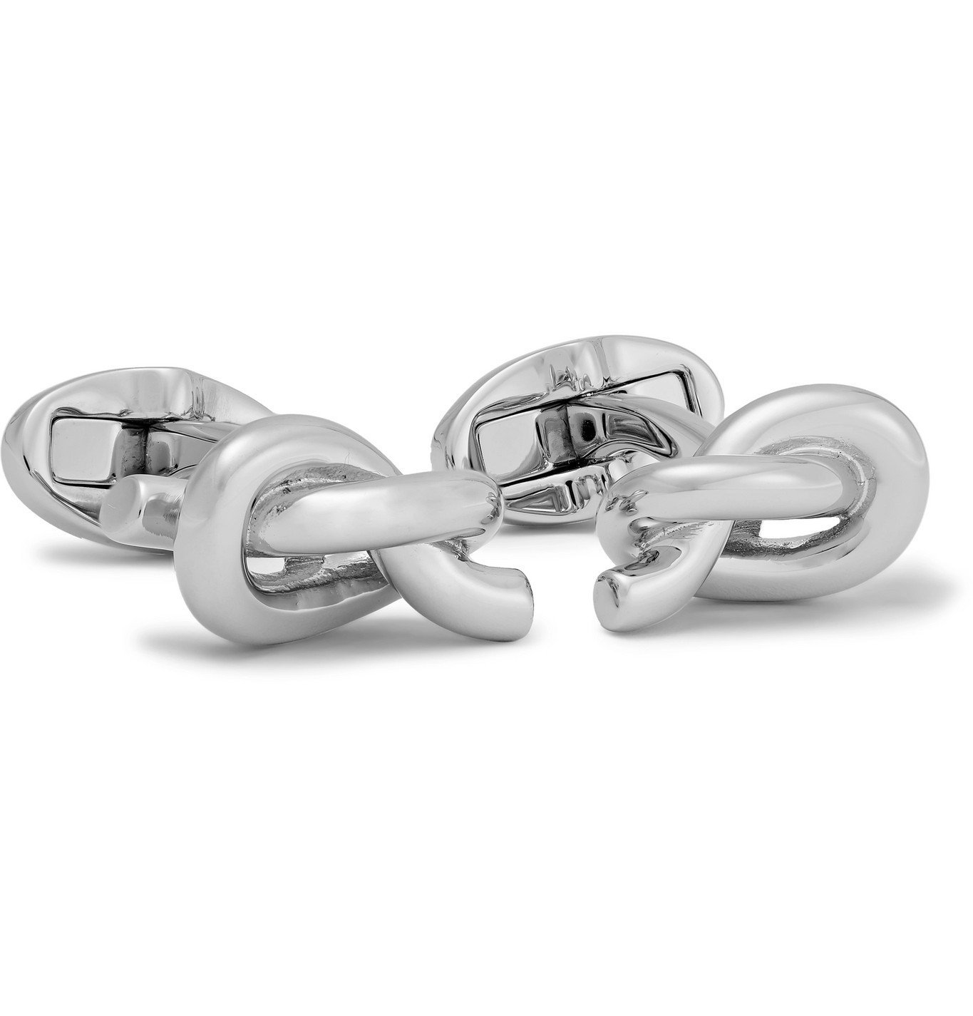 Mulberry Knotted SilverPlated Cufflinks Silver Mulberry