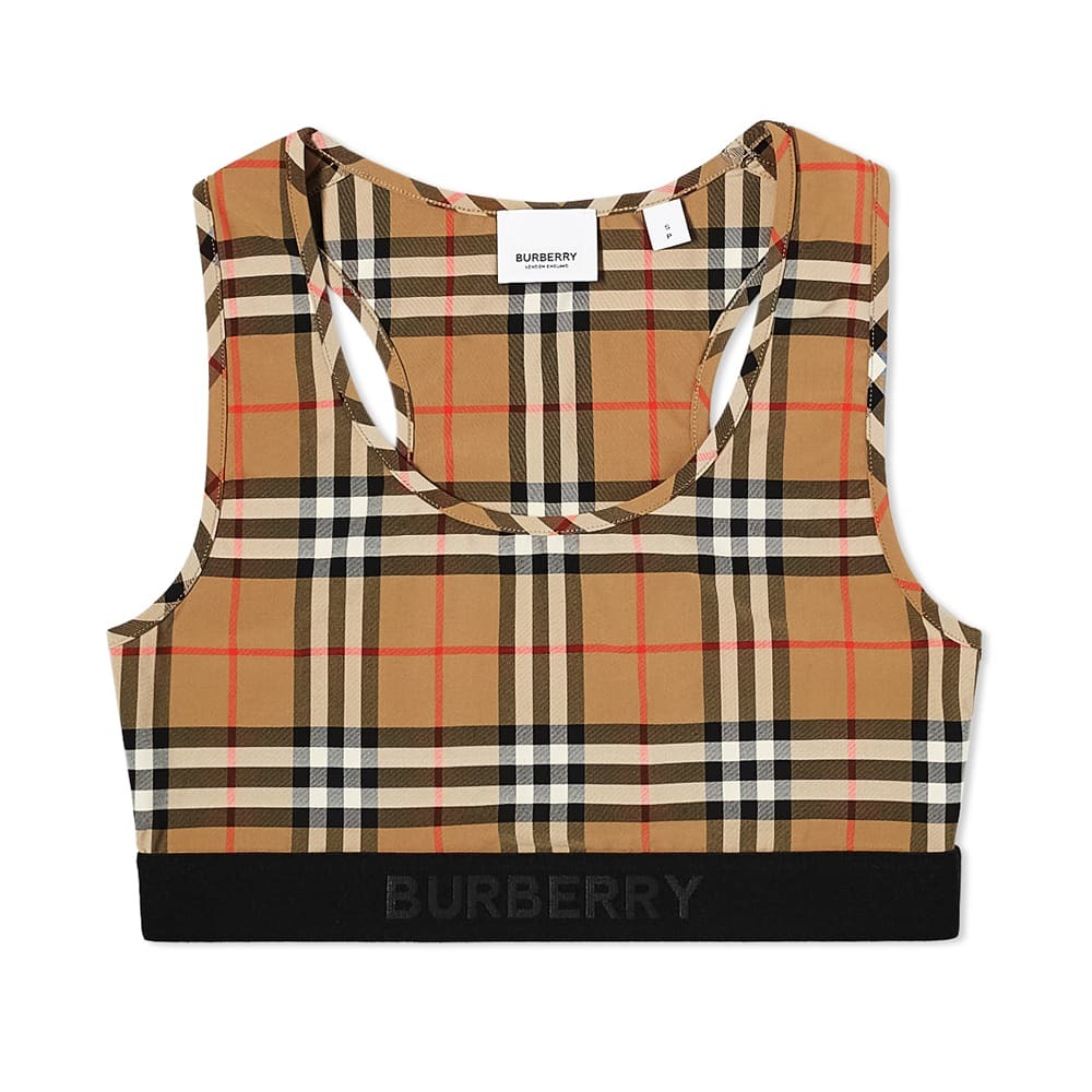 Burberry Checked Sports Crop Top Burberry