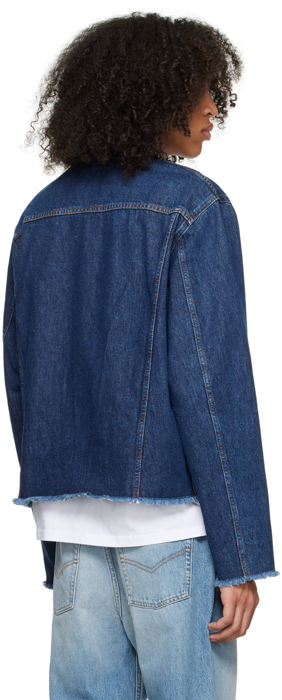 BLUEMARBLE Navy Zebra Yokes Denim Jacket