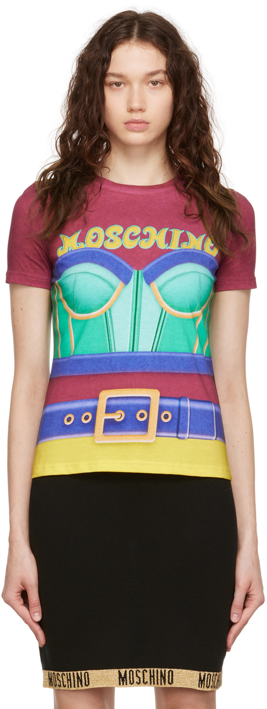 Moschino Multicolor Trompe L'œil T-Shirt Moschino
