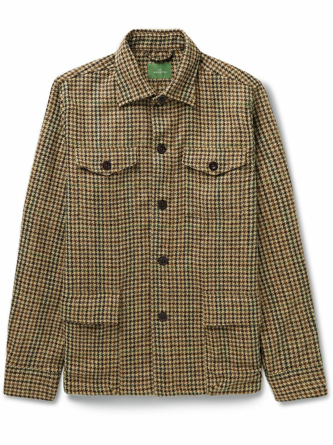 Sid Mashburn - Houndstooth Wool-Tweed Overshirt - Brown Sid Mashburn