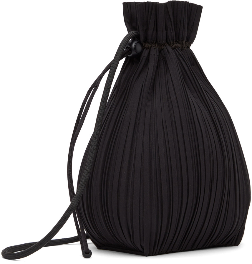 Pleats Please Issey Miyake Black Drawstring Pleats Bag Pleats Please ...