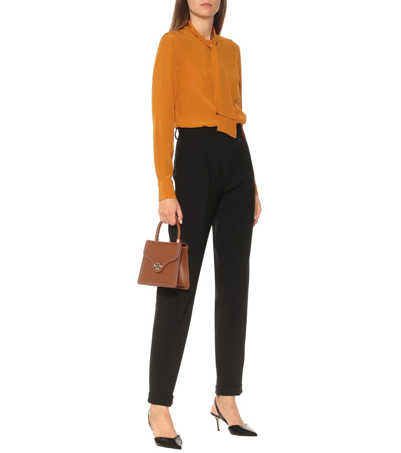 Victoria Beckham Wool Blend Slim Pants Victoria Beckham