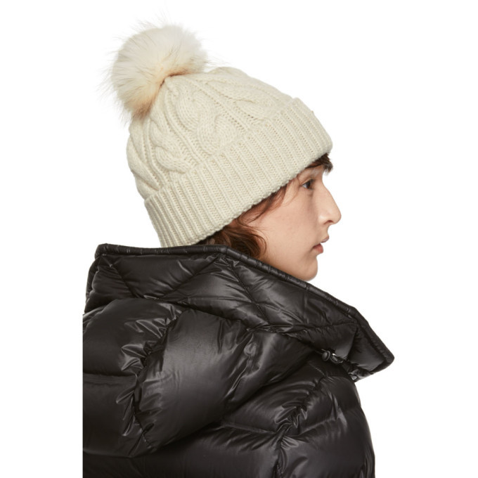 beige pom beanie