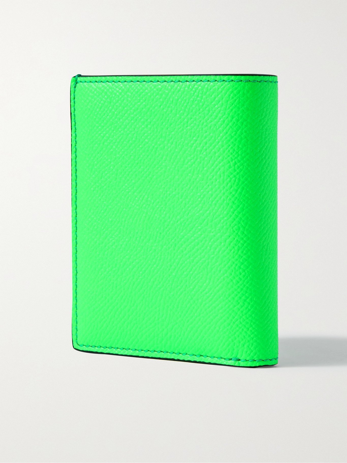 TOM FORD - Neon Full-Grain Leather Bifold Cardholder - Green TOM FORD