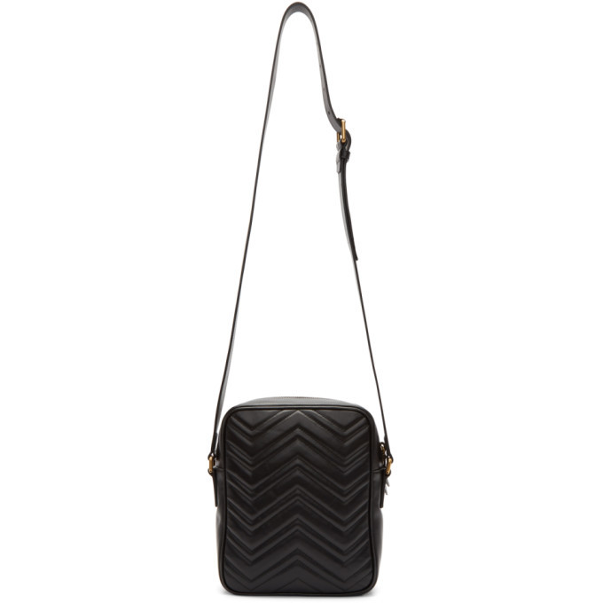 Gucci Black GG Marmont Messenger Bag Gucci