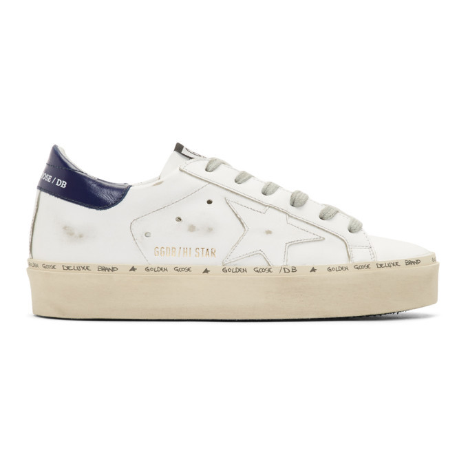 Golden Goose White and Bue Hi Star 