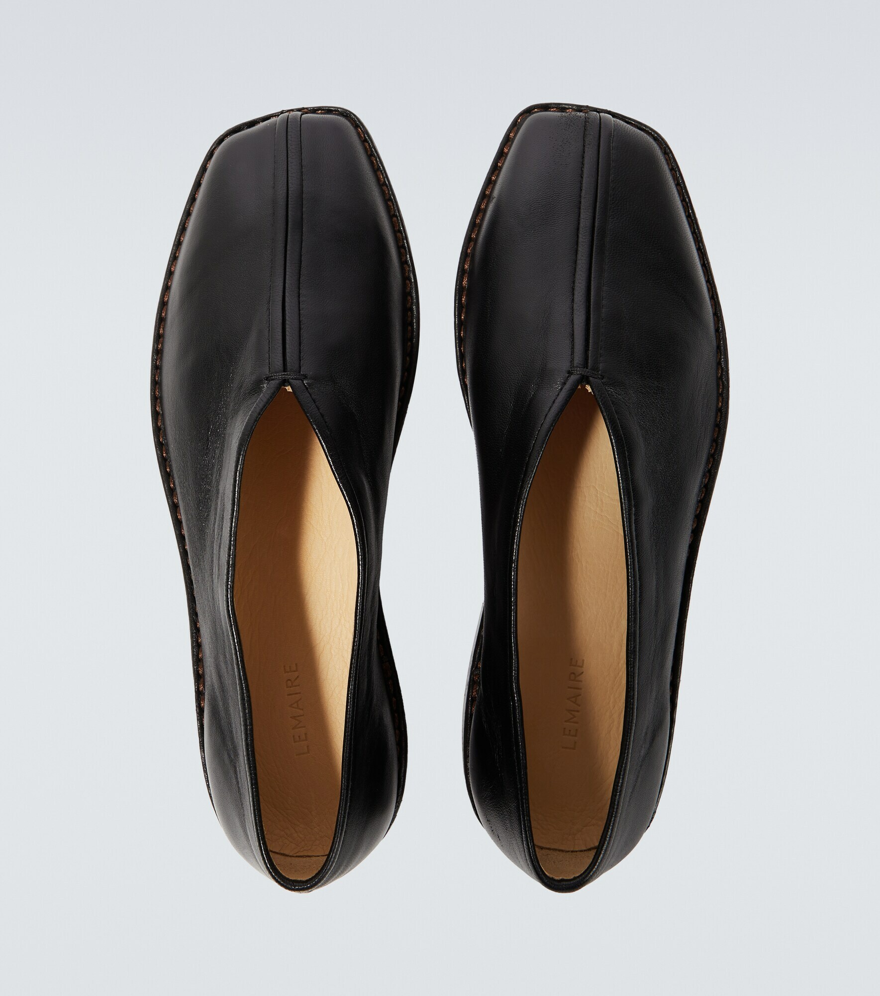 Lemaire - Piped leather loafers Lemaire