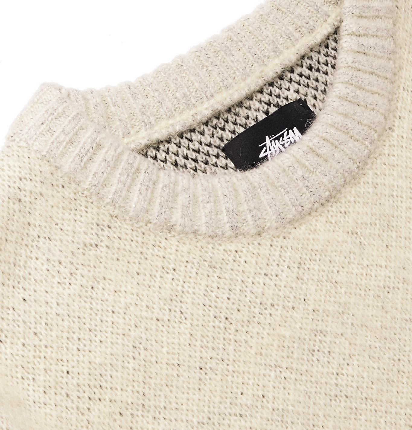Stüssy - Brushed Intarsia-Knit Sweater - Neutrals Stussy