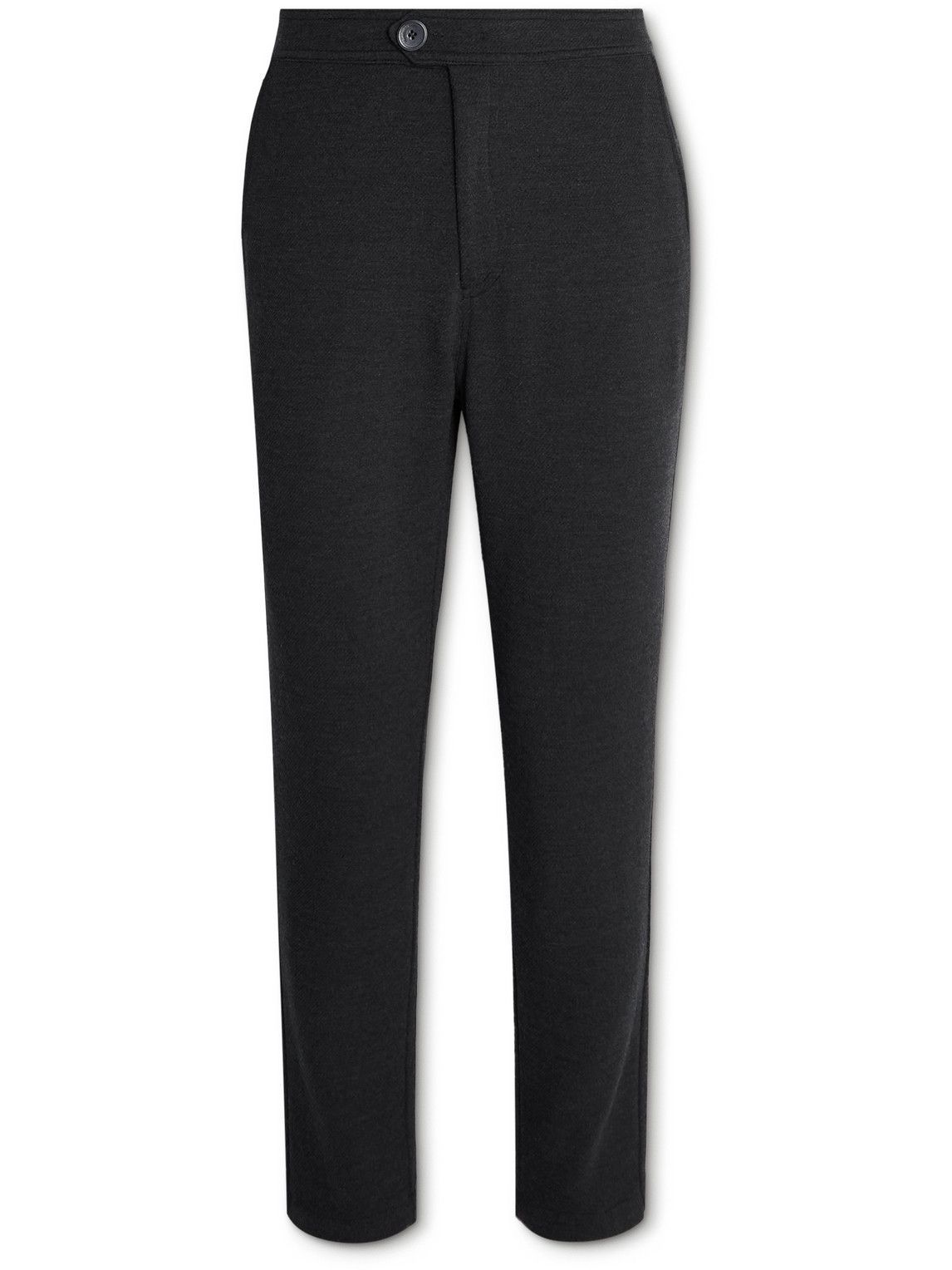 Hamilton And Hare Luxe Lounge SlimFit Merino WoolJersey Trousers