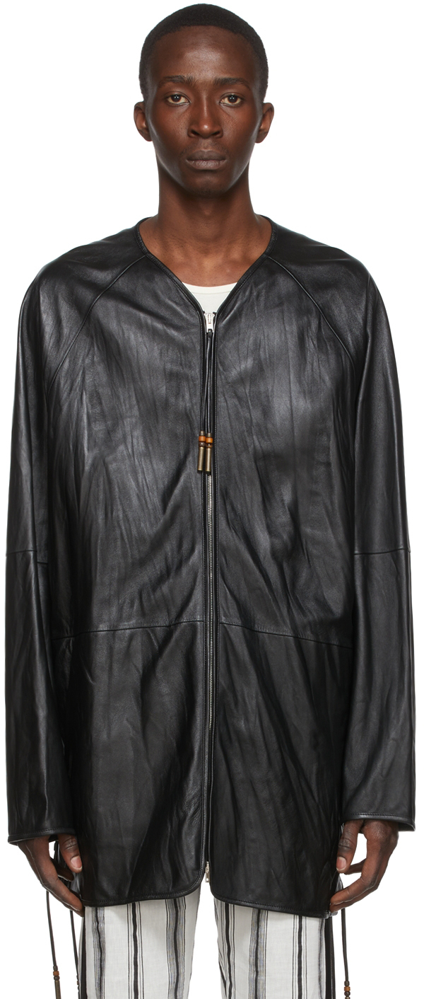Photo: Acne Studios Black Relaxed Leather Jacket