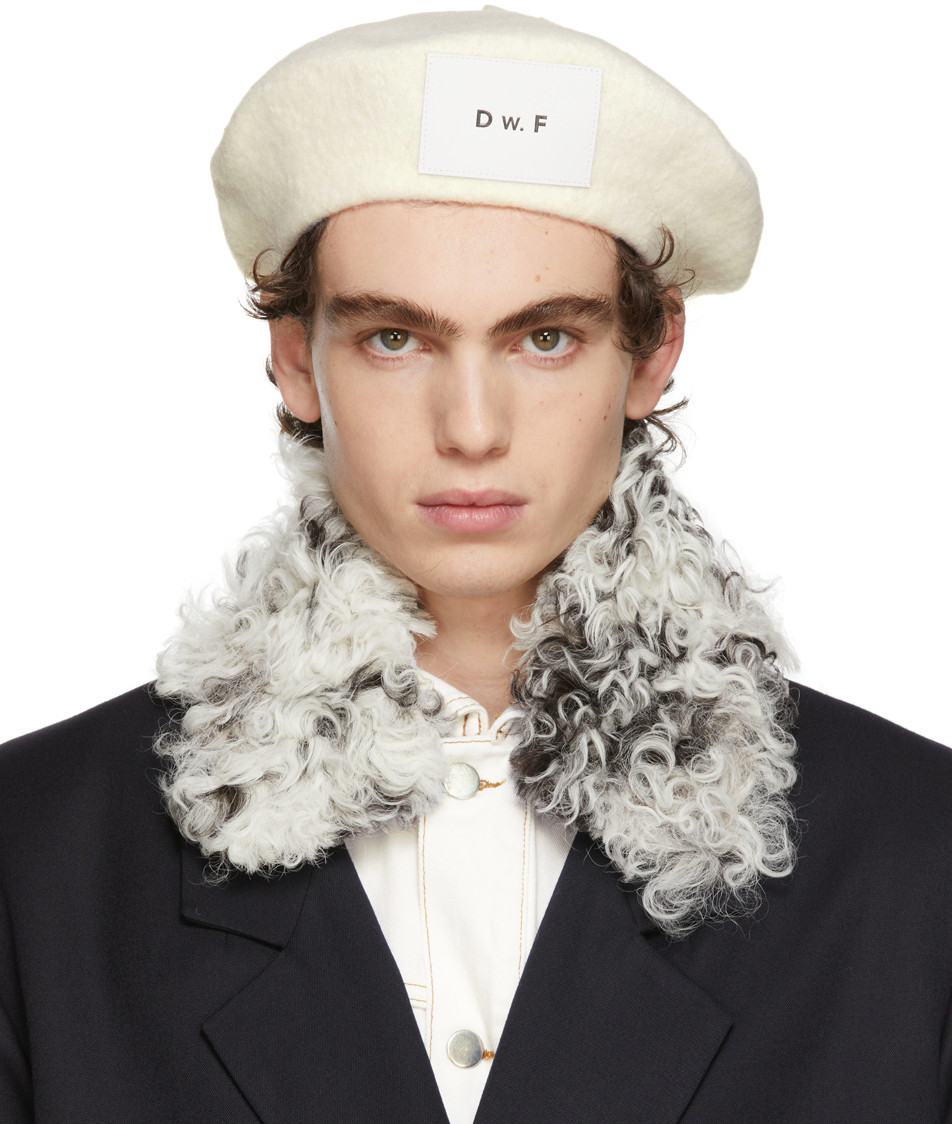 off white beret