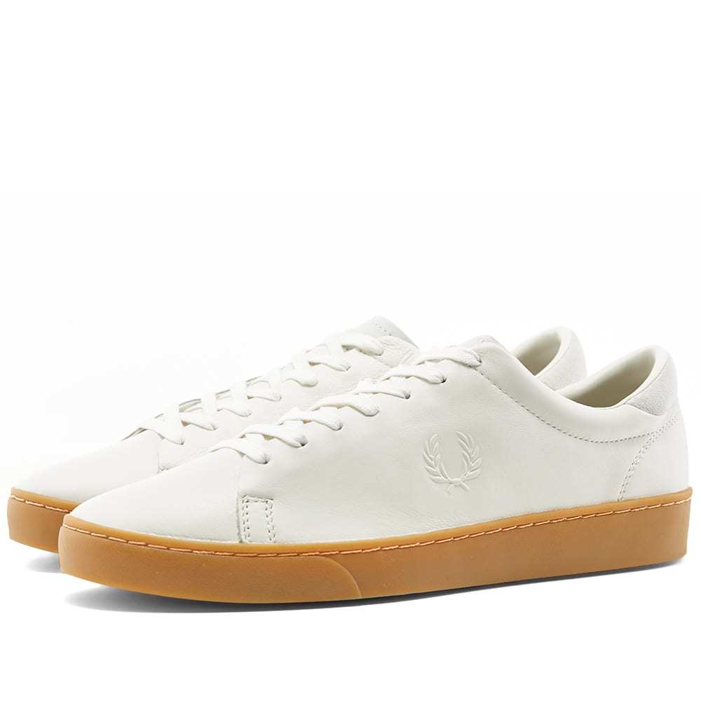 Fred Perry Spencer Premium Leather Sneaker Light Ecru Fred Perry