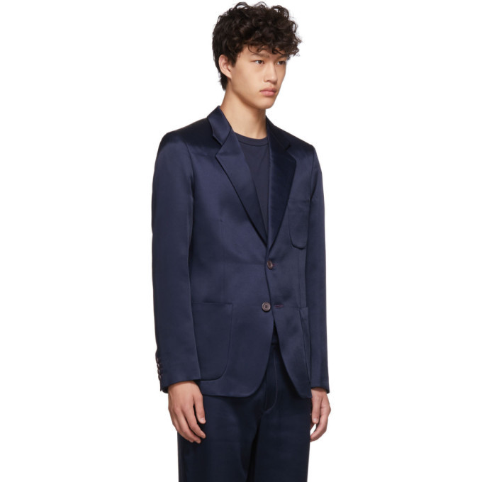 Sies Marjan Navy Satin Roger Blazer Sies Marjan