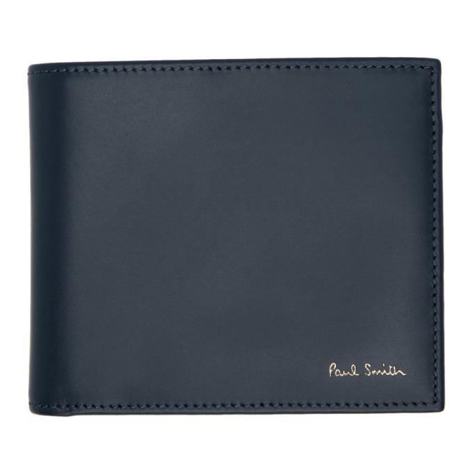 Paul Smith Blue Multi Stripe Bifold Wallet Paul