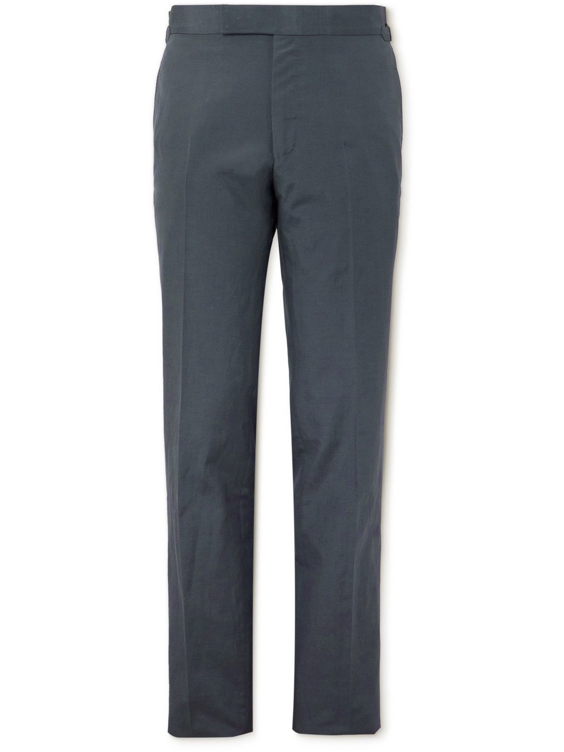 TOM FORD - Pleated Silk-Blend Suit Trousers - Blue TOM FORD