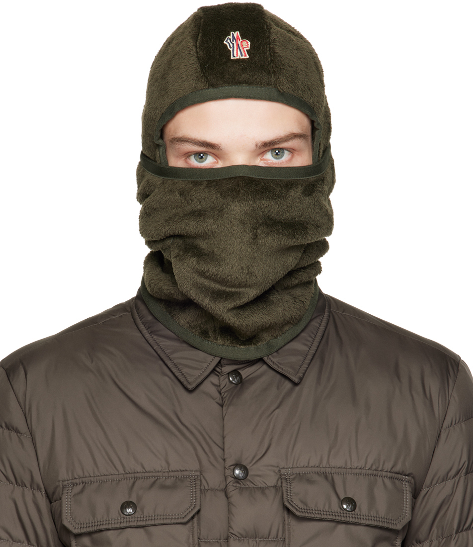 Moncler Grenoble Green Monogram Balaclava Moncler Grenoble