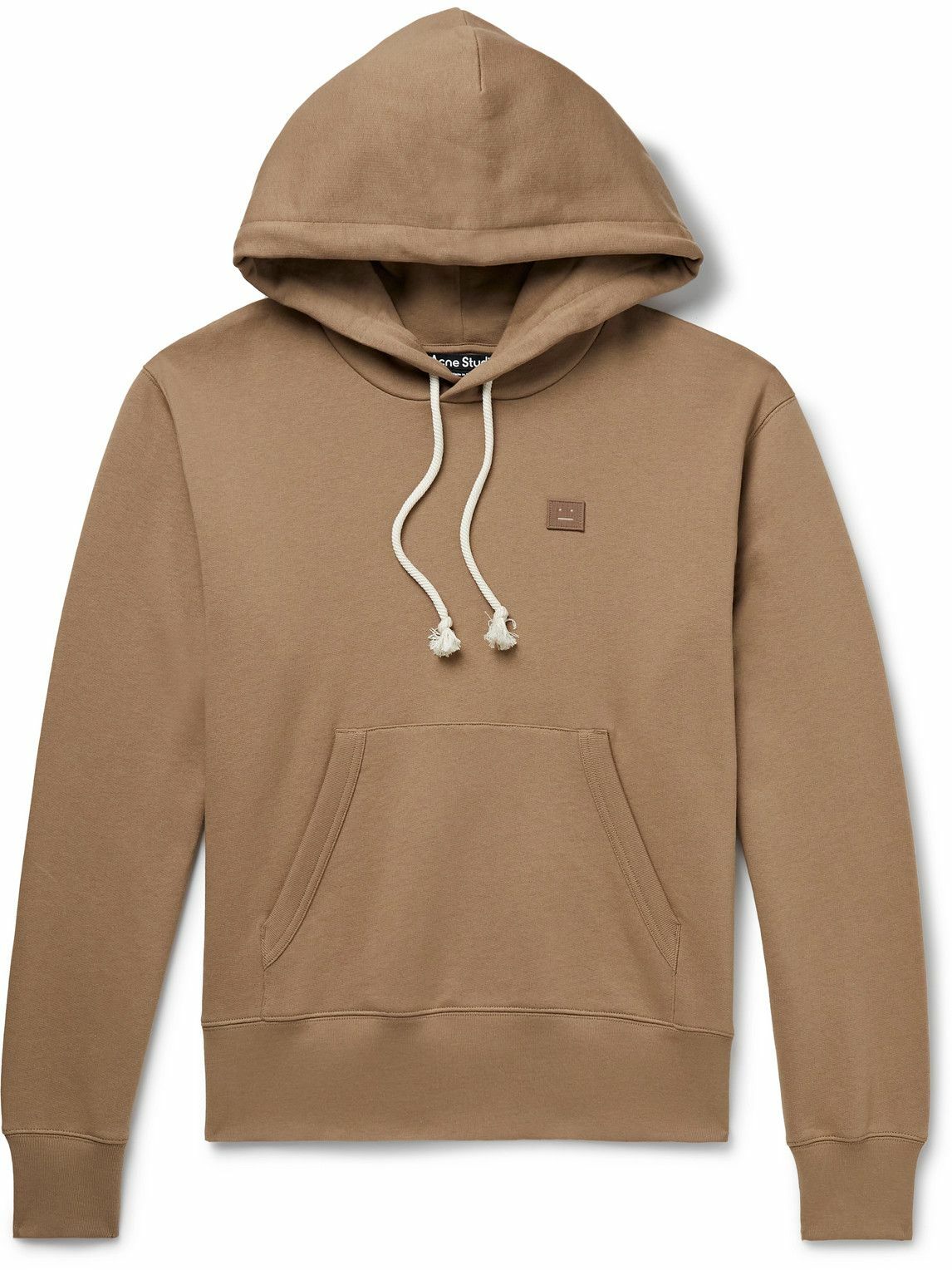 Acne Studios - Fairah Logo-Appliquéd Cotton-Jersey Hoodie - Brown Acne ...