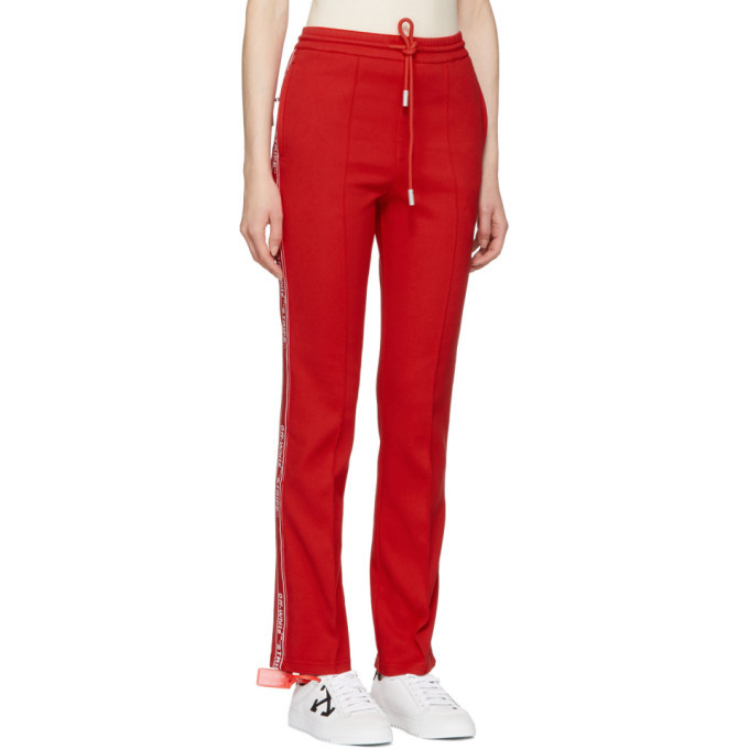 off white red track pants