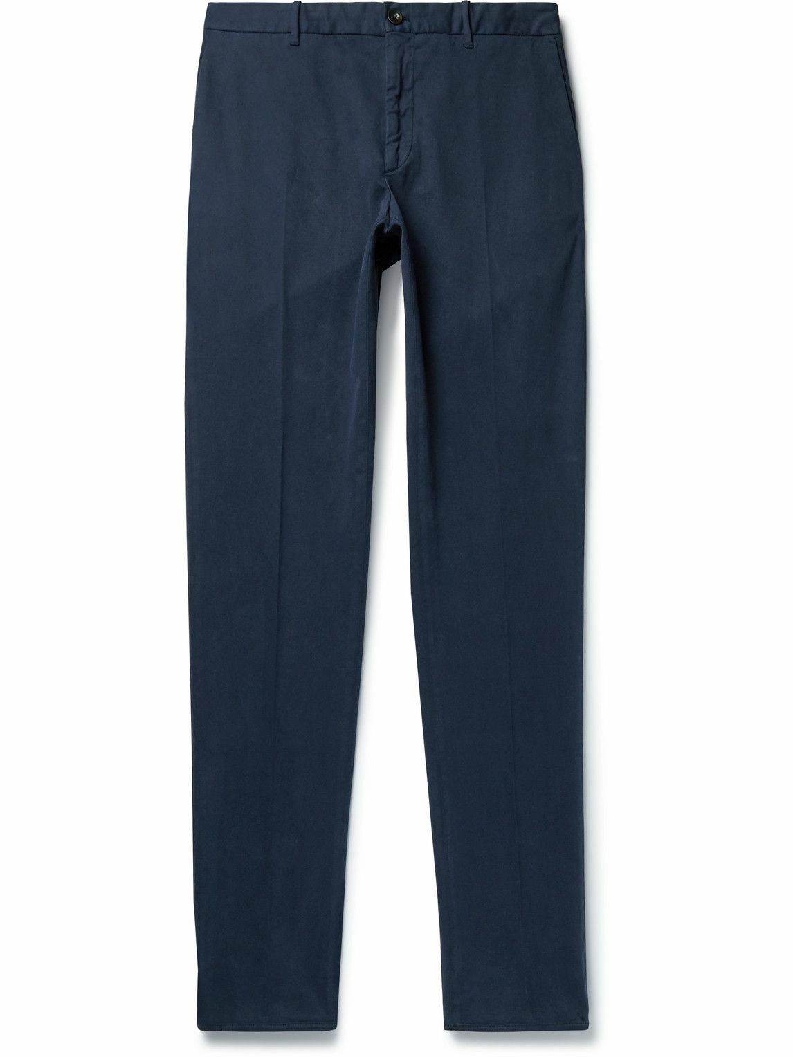 Incotex - Venezia 1951 Straight-Leg Cotton-Blend Twill Trousers - Blue ...