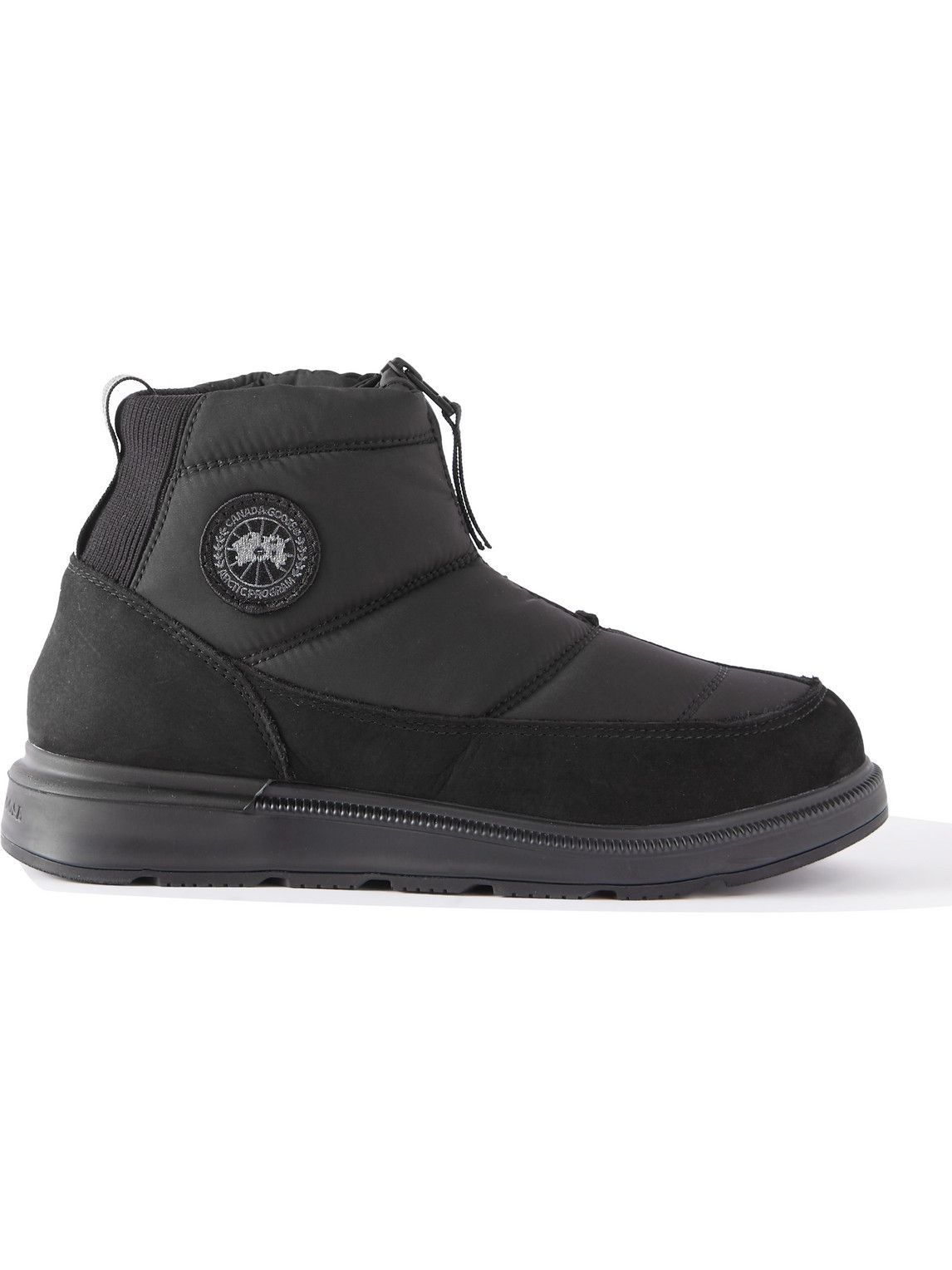 Canada Goose Crofton LeatherTrimmed Quilted Shell Boots Black